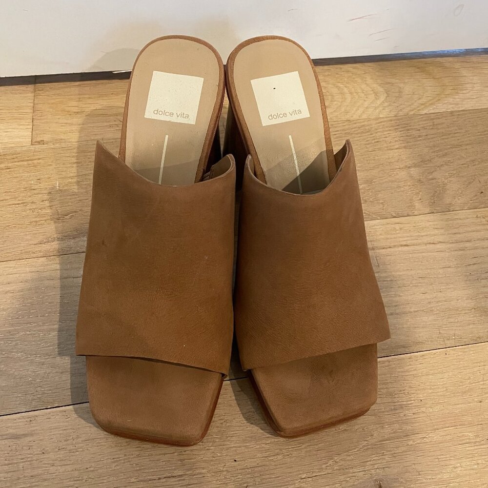 Dolce Vita suede mule with block heel